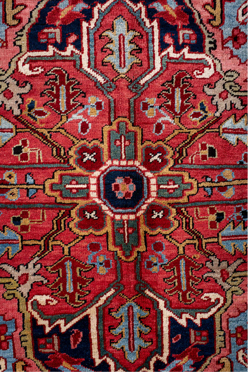 Antique Heriz Area Rug (10' x 14')